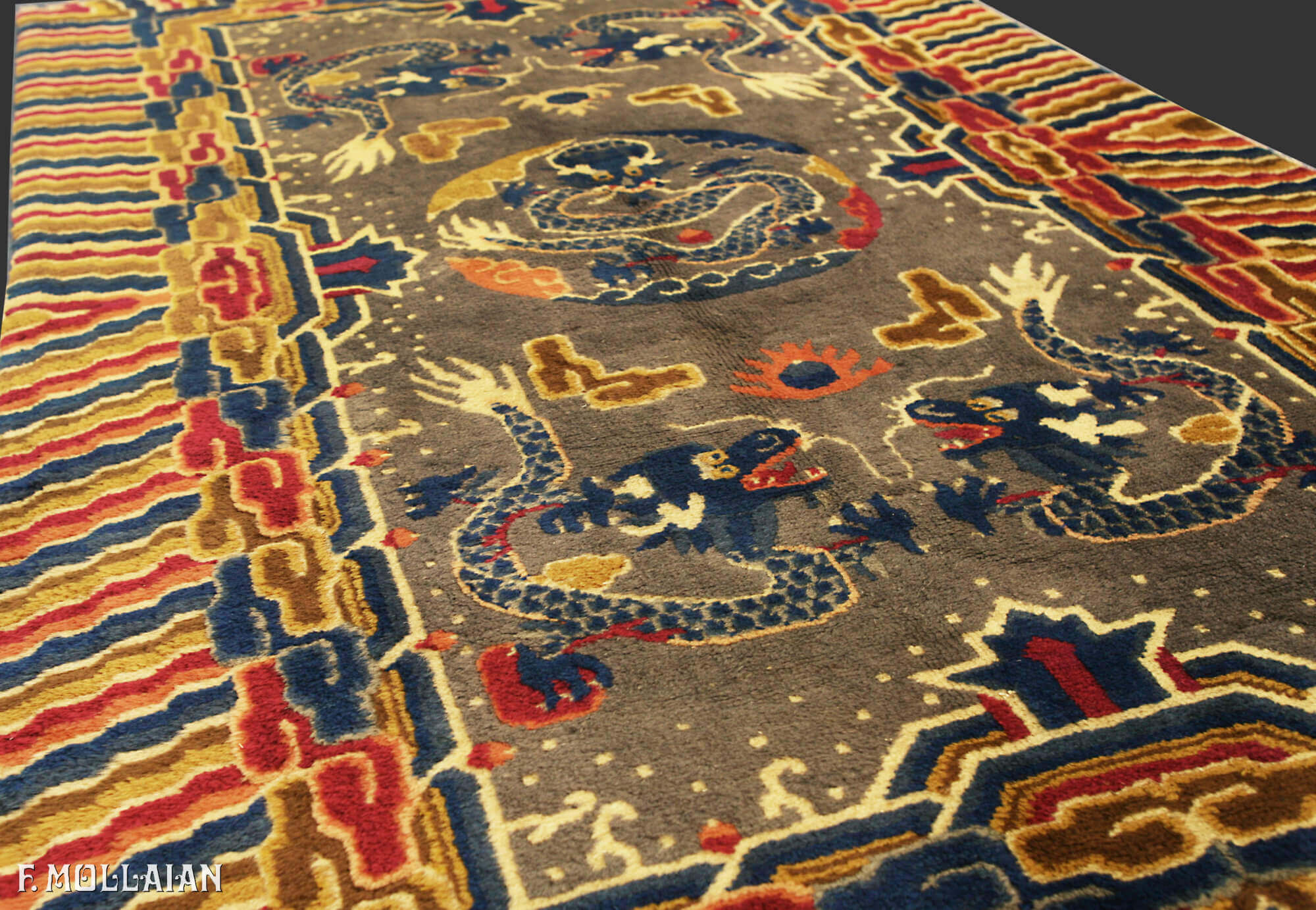 Antique Chinese Ningxia Rug (206x129 cm)